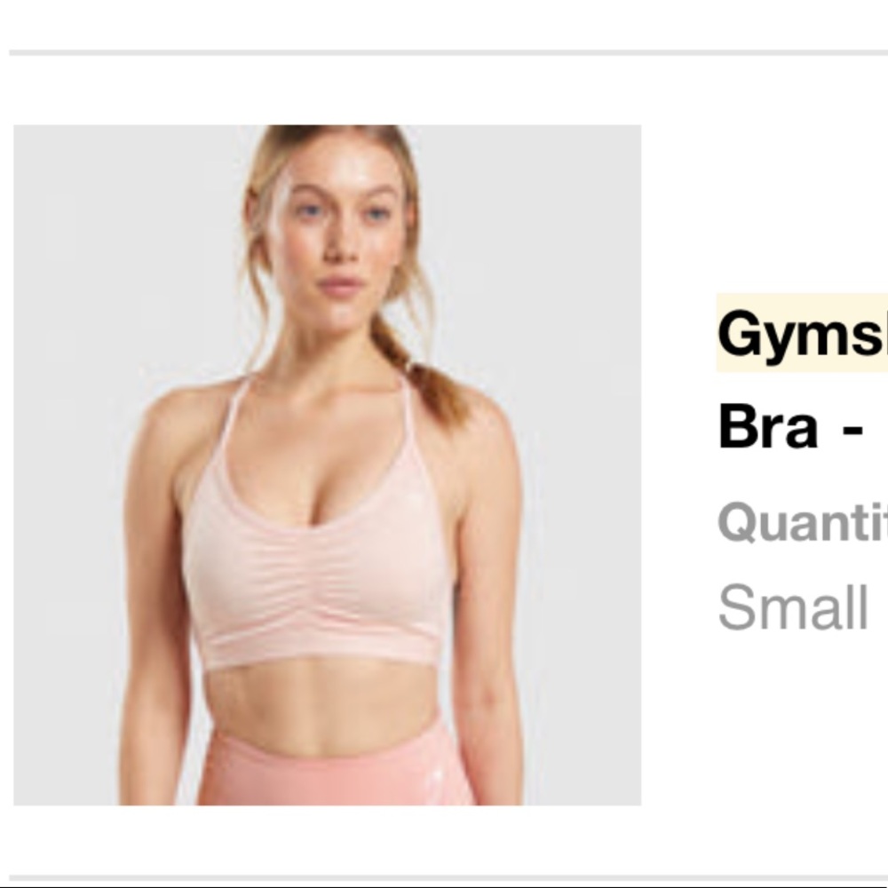 brand new gymshark sports bra